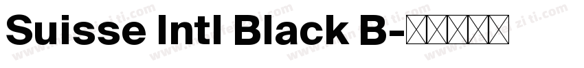 Suisse Intl Black B字体转换